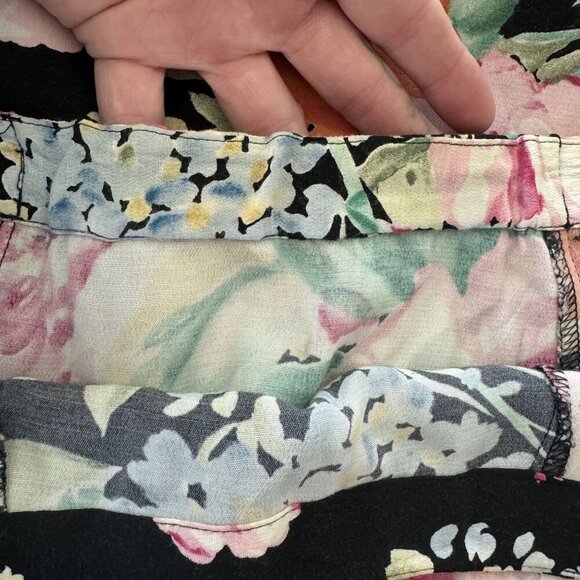 80s/90s Vintage Express International Black Moody Floral Maxi Skirt Size 14W/ 1X - Picture 5 of 5